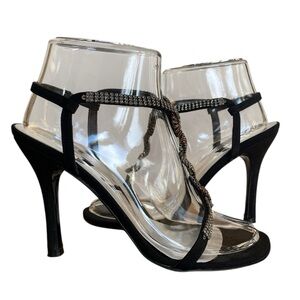 Stuart Weitzman Crystal Embellished Sandals